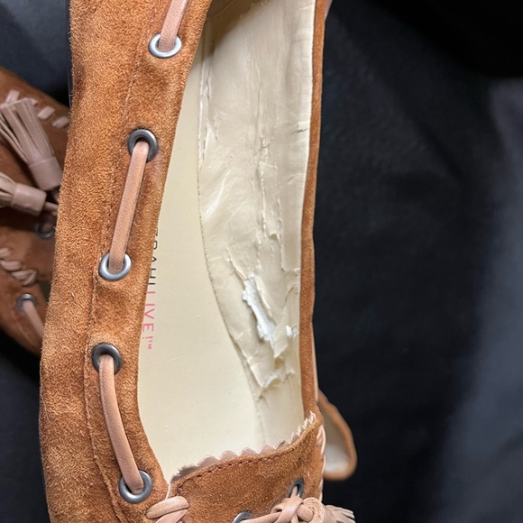 Isaac Mizrah Tan Suede Women's Loafers - Picture 5 of 9